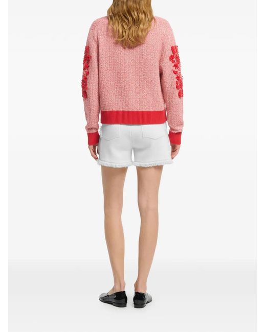 Barrie Red B-Logo Cashmere Cardigan