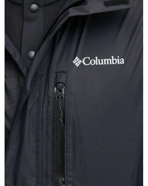 Columbia Black Hooded Zip-Fastening Jacket for men