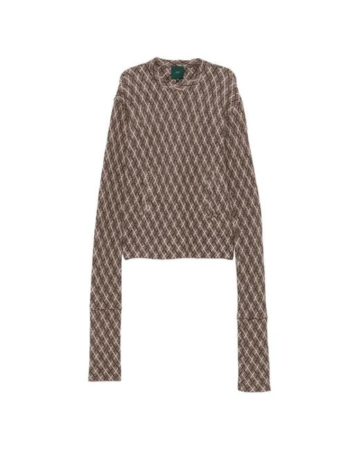 Jejia White Carla Patterned Sweater