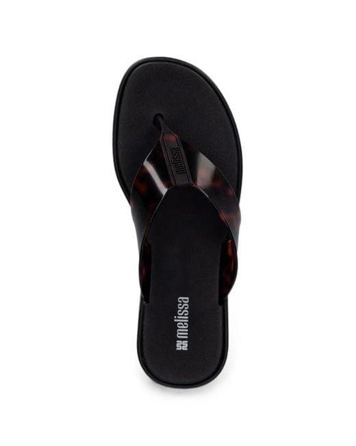 Melissa White Tortoiseshell-Effect Platform Flip-Flops