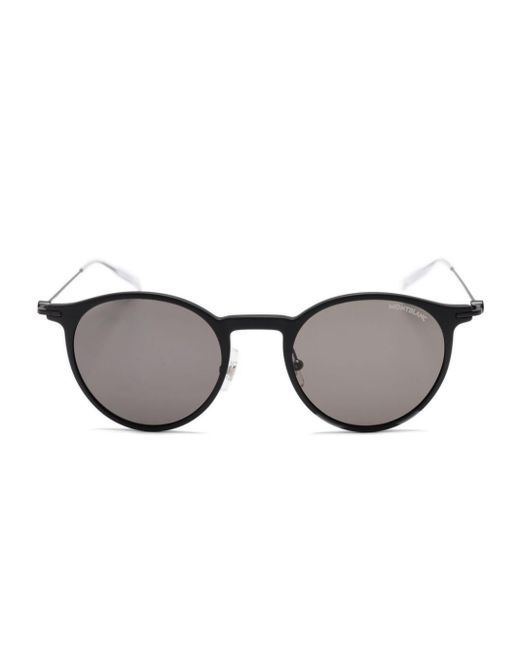 Montblanc Gray Round-Frame Sunglasses for men