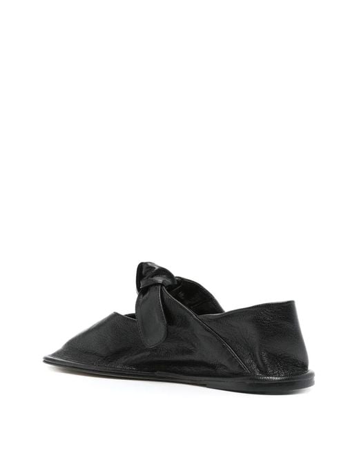 Hereu Black Llasada Leather Ballets