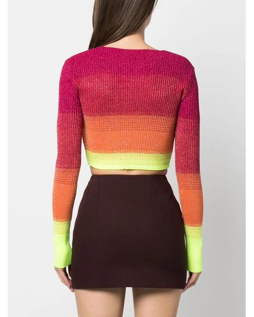 Gcds Cropped Vest in het Red