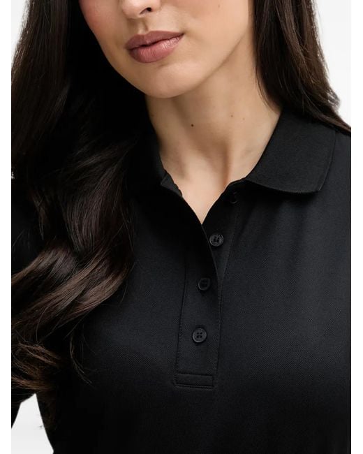 Joop! Black Talena Logo-Waistband Polo-Collar Top