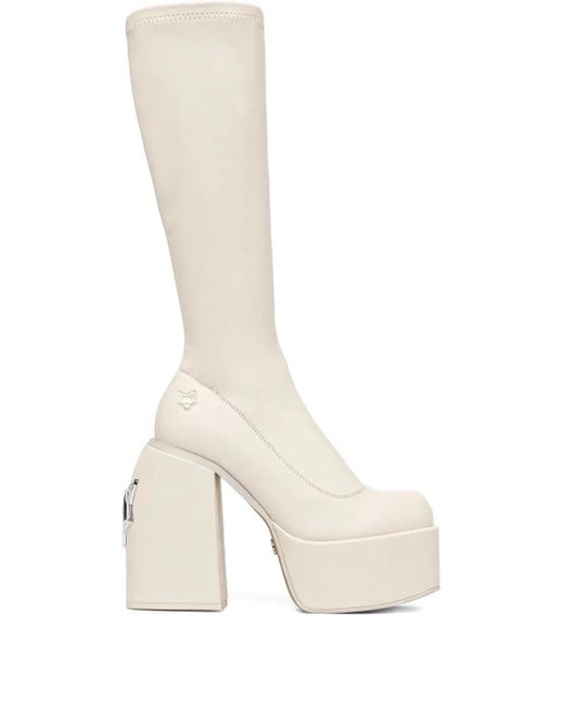 Naked Wolfe White 130Mm Spice Platform Boots
