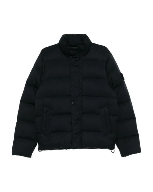 Stone Island Black 4100100 Twill Wool-Tc_ Ghost Padded Jacket for men