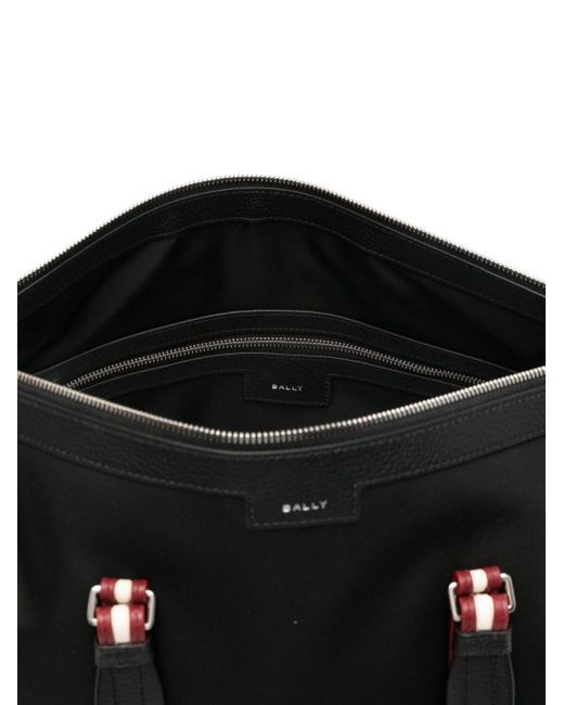 Bally Black Stripe-trim Tote Bag for men