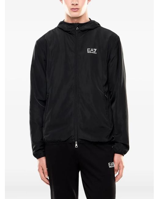 EA7 Black Core Identity Hooded Jacket