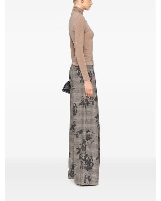 Nissa Natural Lyocell Wool-Bland Turtleneck Top