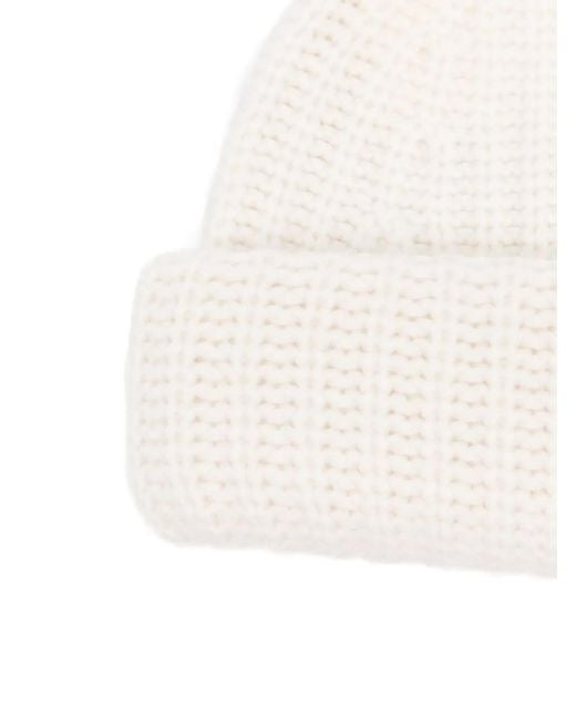 Lisa Yang White Ribbed Beanie