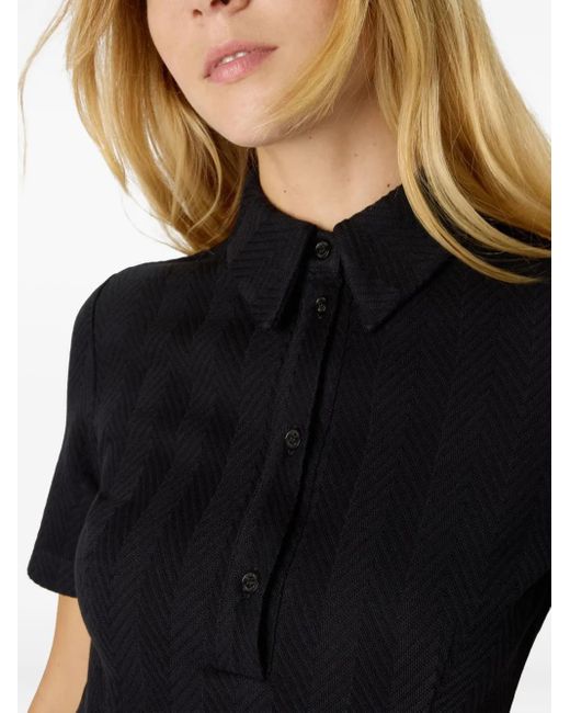 Missoni Black Zigzag-Pattern Mini Dress