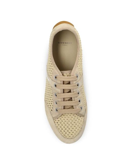 Givenchy White Perforated Lace-Up Sneakers