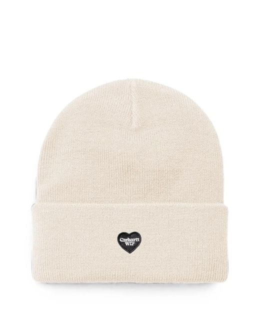 Carhartt Natural Heart-Patch Beanie Hat for men