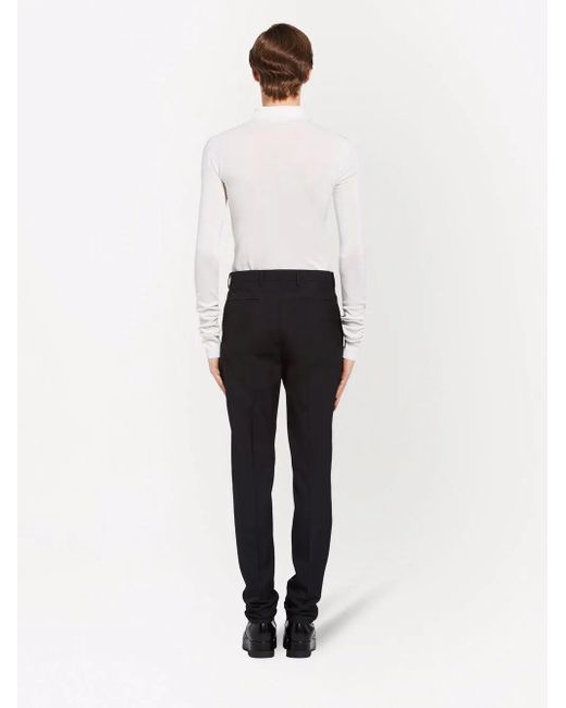 Prada Broek Van Wolblend in het Black voor heren