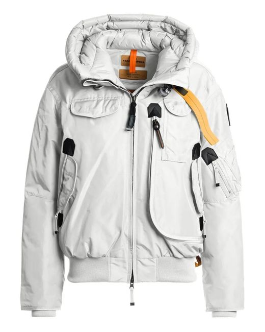 Parajumpers Gray Gobi Hooded Bomber Jacket