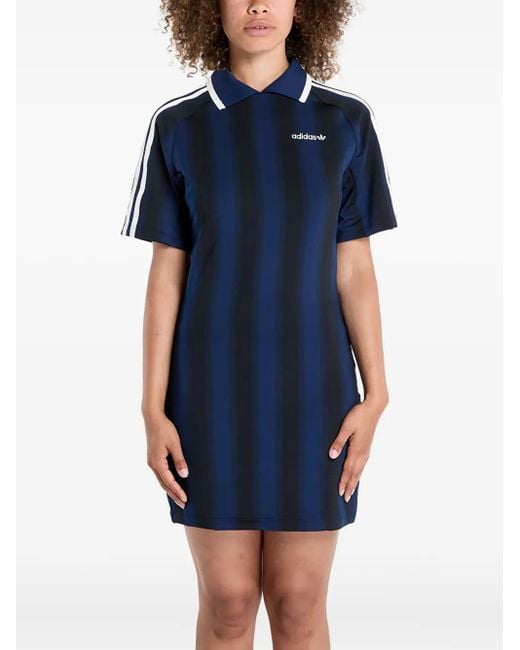Adidas Blue Striped Mini Dress