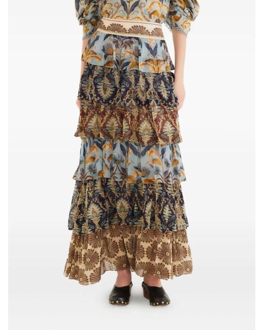 Jupe À Volants Farm Rio en coloris Brown