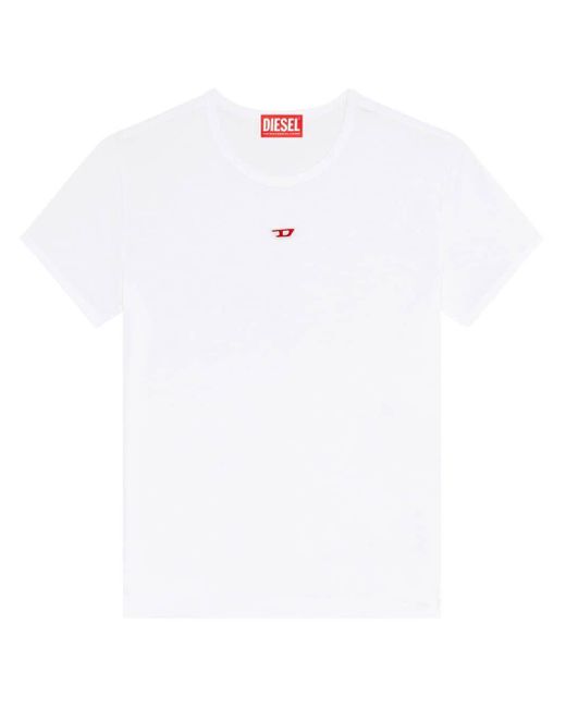 DIESEL White T-uncutie-long-d Cotton T-shirt