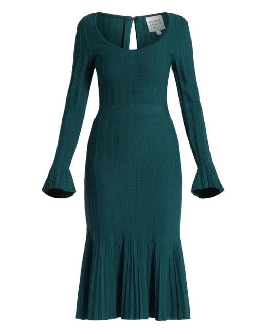 Vestido midi Alena Hervé Léger de color Green