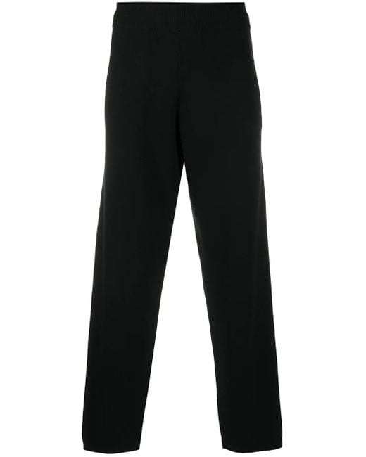 Barrie Black Wide-Leg Trousers