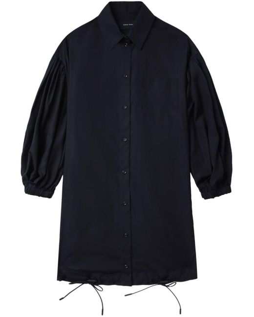 Simone Rocha Blue Buttoned Shirt Dress