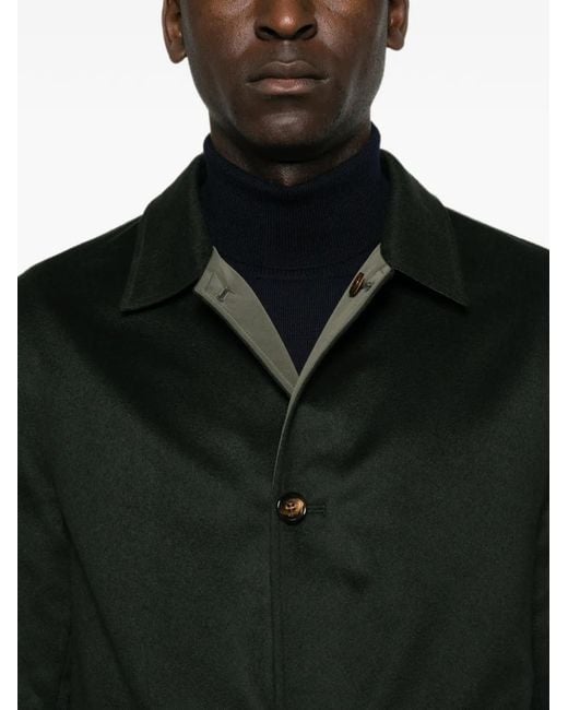 KIRED Black Reversible Button-Up Coat for men