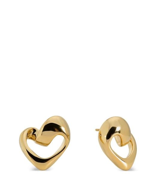 Monica Vinader Metallic Infinity Heart Stud Earrings