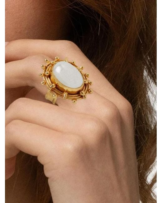 Sylvia Toledano Metallic Stonedots Pearl-Embellished Ring