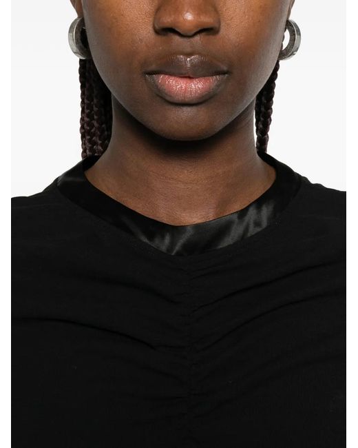 DARKPARK Black Draped Panelled Coat