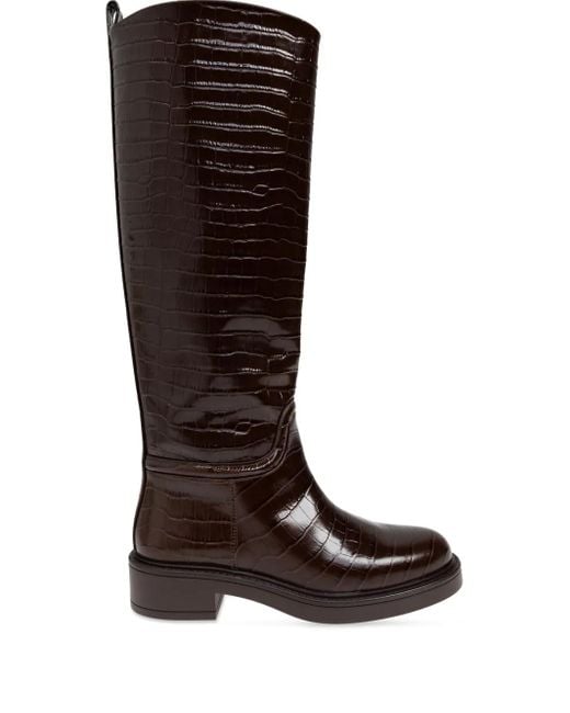Stuart Weitzman Brown Leather Boots Celia
