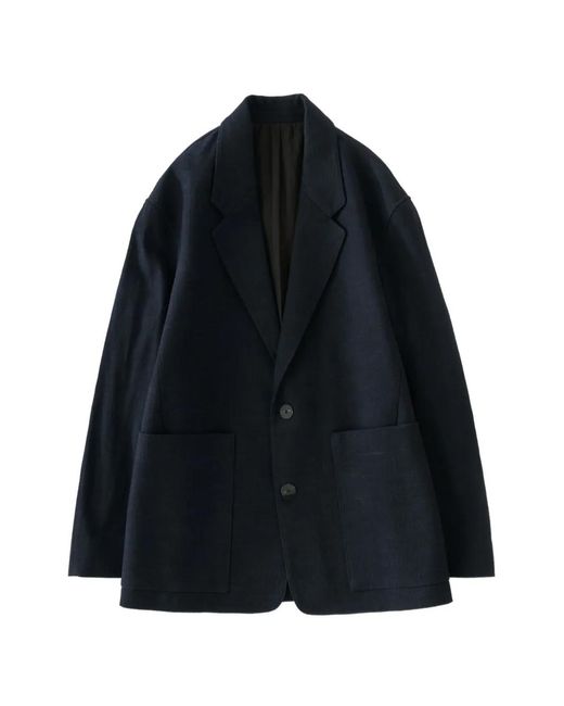 Studio Nicholson Blue Blazer Conde À Poche Plaquée for men
