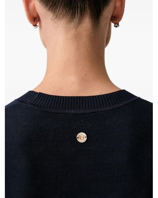 Joop! Blue Button-Detail Short-Sleeve Midi Dress