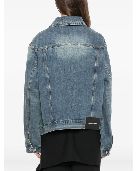 ANDERSSON BELL Blue Asymmetric Layered Denim Jacket
