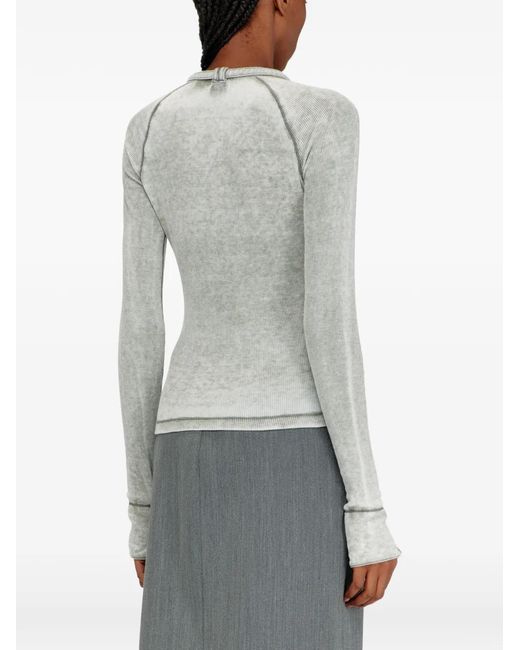 DIESEL Gray T Ecla Ls Long-Sleeved Top