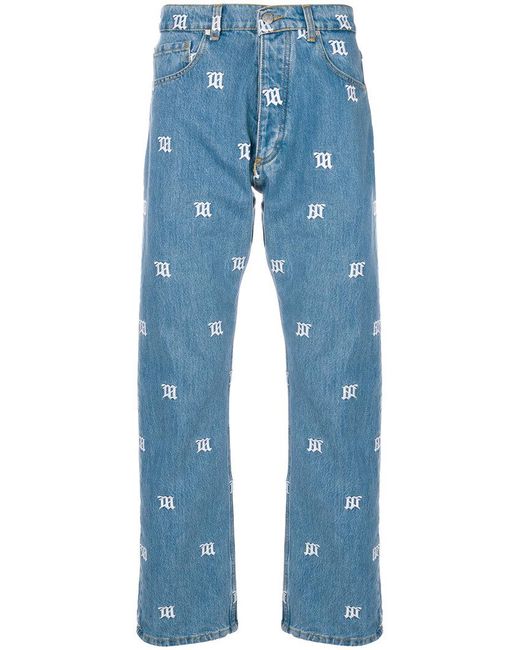 MISBHV Denim Monogram Print Loose Fit 