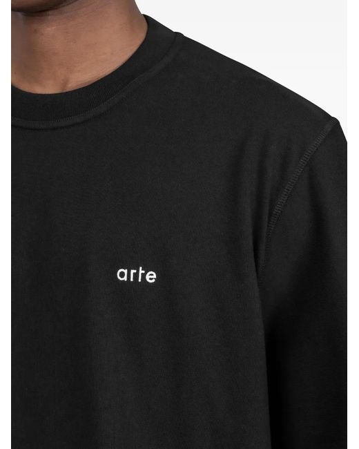 Arte' Black Graphic-Print T-Shirt for men
