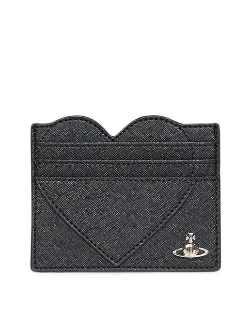 Vivienne Westwood Black Orb Heart-Shaped Card Holder