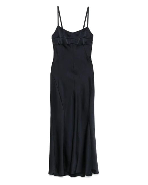 Sandro Black Maxi Satin Dress