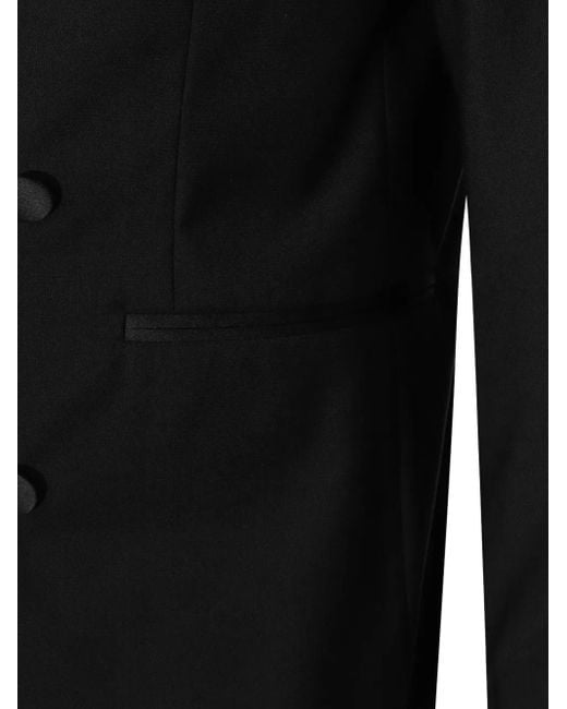 メンズ Canali ダブルスーツ Black