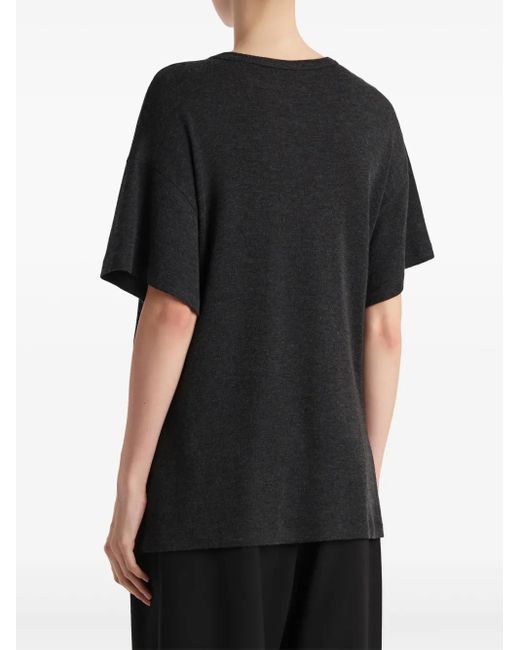 Khaite Black Short-Sleeve Top