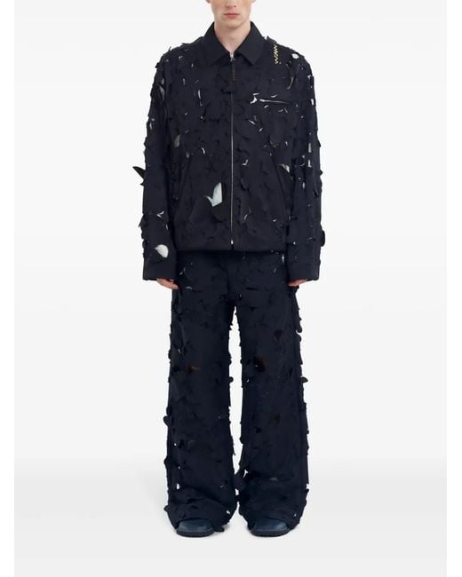 Marni Blue Cut-Out Bomber Jacket for men