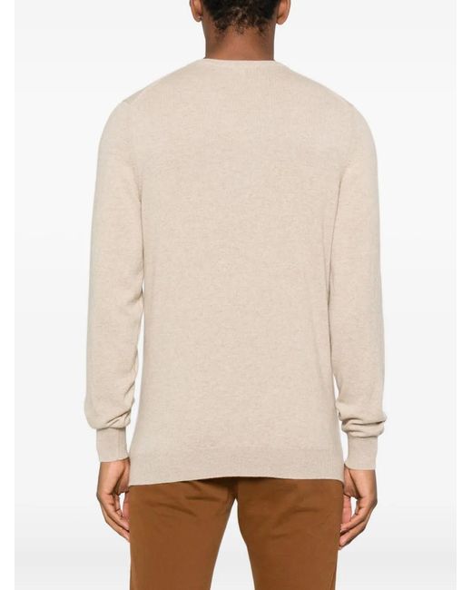 Fedeli Natural V-Neck Sweater for men