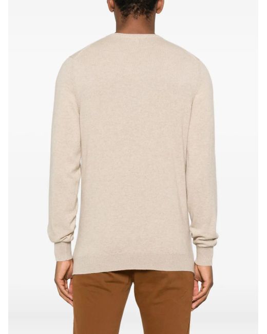 Fedeli Natural V-Neck Sweater for men