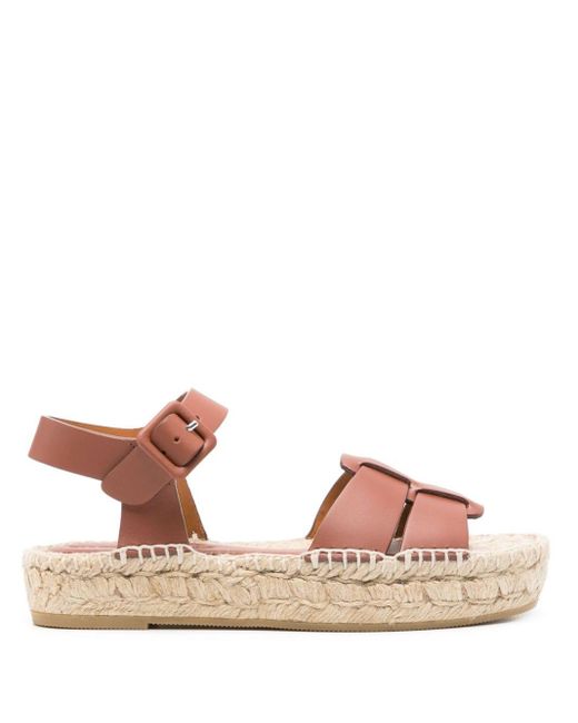 Paloma Barceló Brown Rosy Leather Sandals