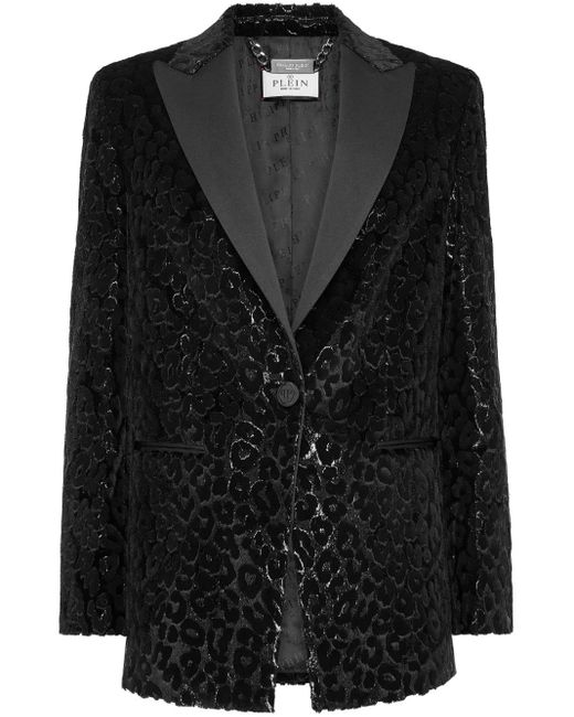 Philipp Plein Black Velvet Blazer