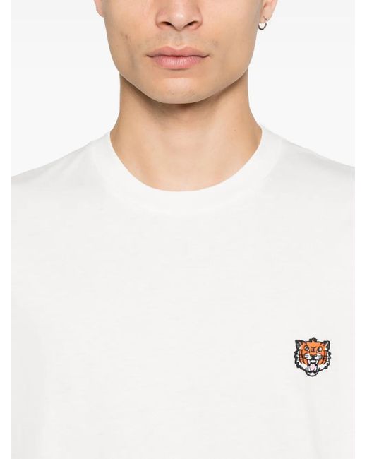 T-shirt de coton tigre joyeux KENZO pour homme en coloris White