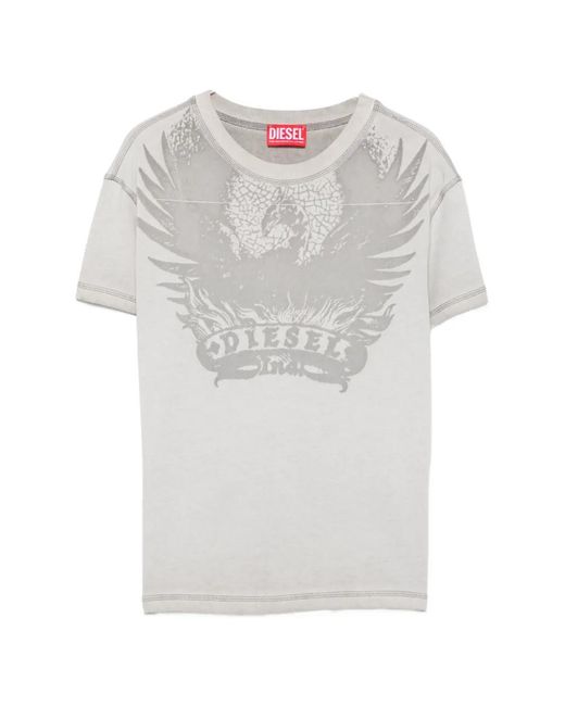 DIESEL Gray T-Ila-Aa7 Graphic-Print T-Shirt