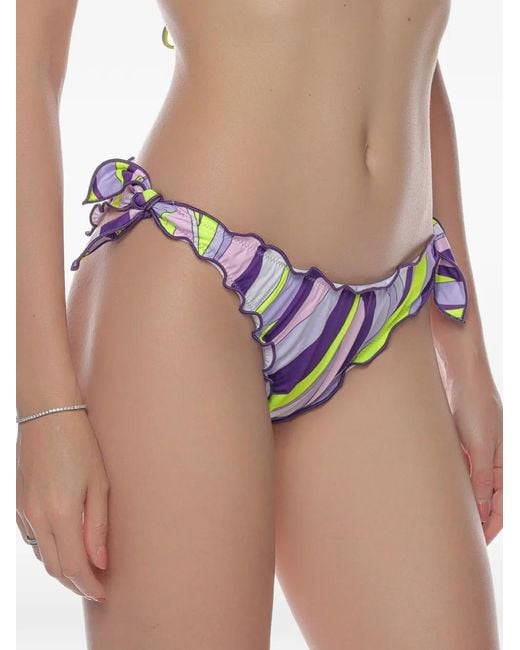 Mc2 Saint Barth Purple Moon Ruffled Bikini Bottoms for men