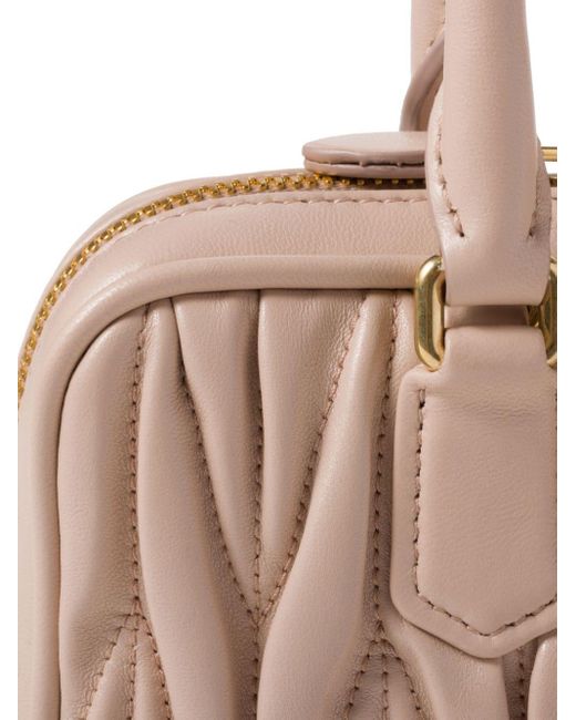 ARCADIE MATELASSÉ BAG 27 IN CERISE RED CALFSKIN GOLD HARDWARE