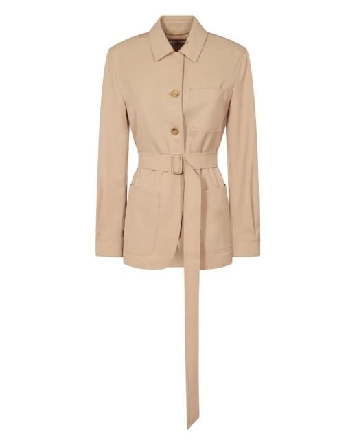 Max Mara Natural Belted Utility Jacket